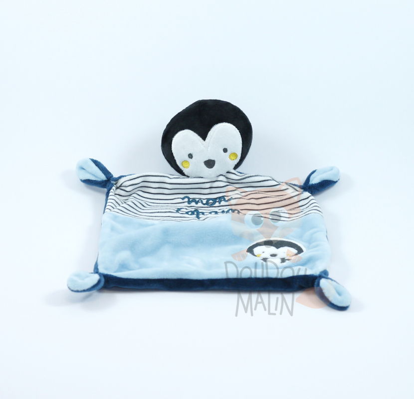  baby comforter blue penguin mon copain 